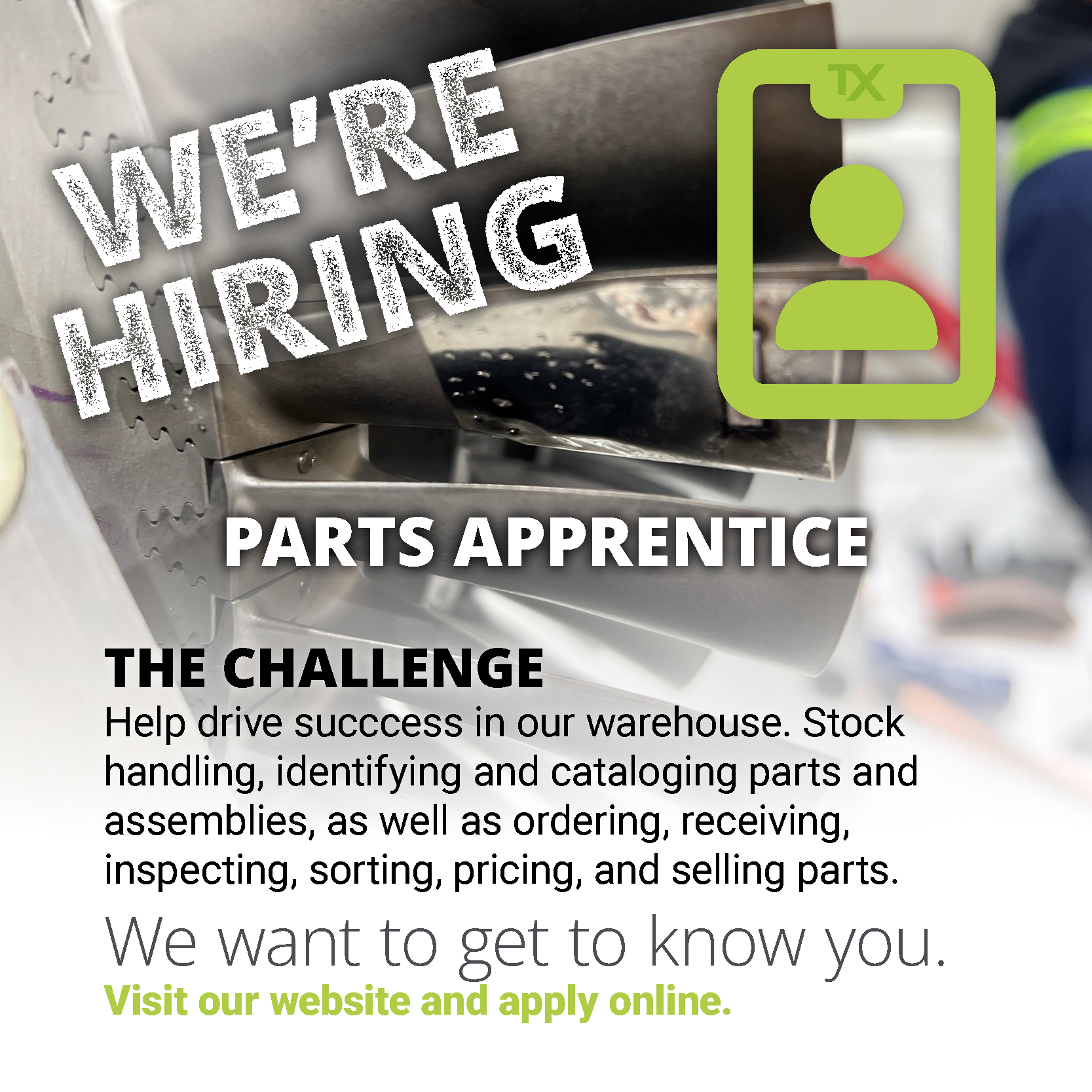 Parts Apprentice (3rd or 4th year) - Nisku, AB